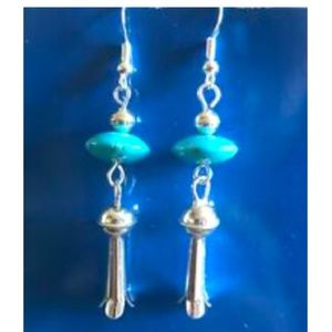 STERLING SILVER SQUASH BLOSSOM EARRINGS